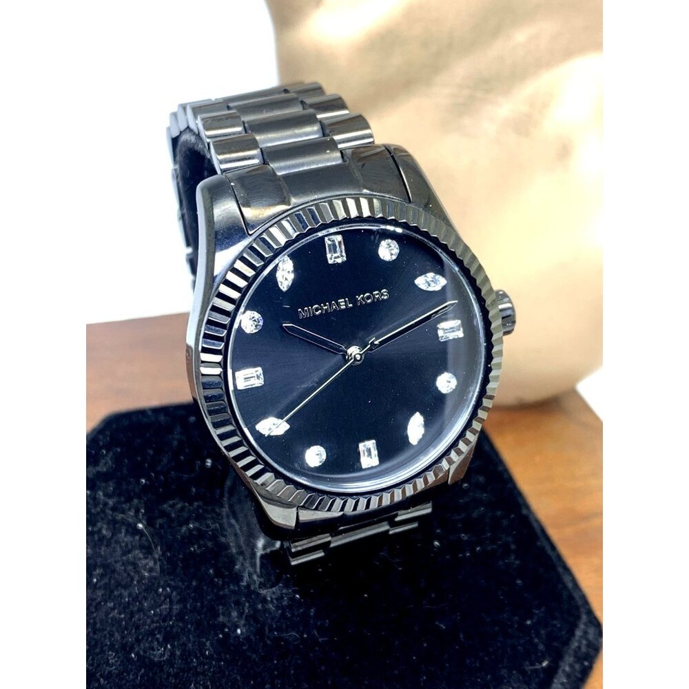 Michael Kors Women's Watch MK7442 Lexington Quartz Black Stainless Steel 38mm